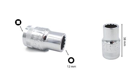 Ceta Form B Serisi 1/2” 12 Köşe (Yıldız) Lokma Anahtar 12 mm - C22-B12