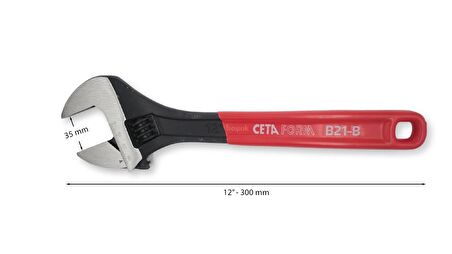 Ceta Form 300 mm 12" Kurbağacık Anahtar B21-300B Fosfat Kaplı PVC