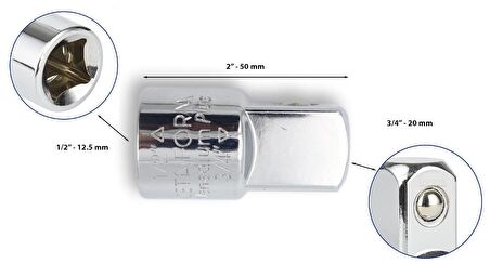 Ceta Form C21-92 Lokma Adaptörü Dişi : 1/2” Erkek: 3/4”