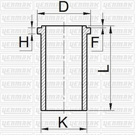 Kia Ticarı Motor Gomlek Std Bongo 2700 / Pregio (fosfat Kaplama) İslenmis Ok65a10311 - Yenmak 51-35536-000
