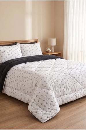 Çift Kişilik Çift Taraflı Welsoft Yorgan Seti 195x215 cm | %100 Silikon Dolgulu | 2 Yastık Kılıflı