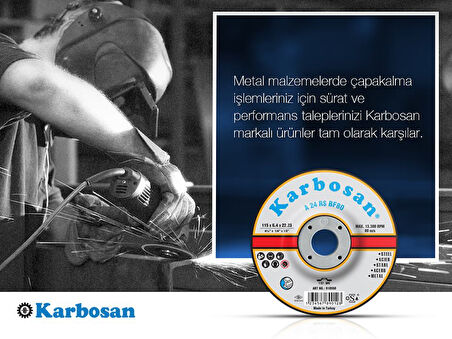 Karbosan 115 x 6.4 Metal Taşlama Taşı 10 Adet 910550