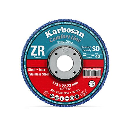 Karbosan Premium 115 Flap Disk Zr 40 - 983450