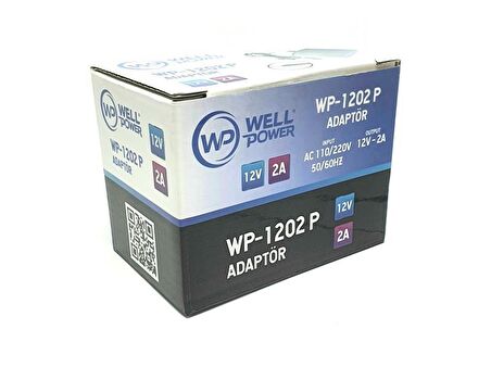 WellPower 12V-2A Modem Adaptör 5.5x2.5mm Jak Fişli