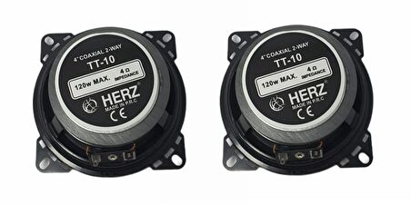 Herz 10cm 120Watt Tweeterli Oto Hoparlör - 2Adet