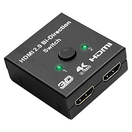 Powermaster Çift Yönlü 2Port HDMI Switch-Splitter