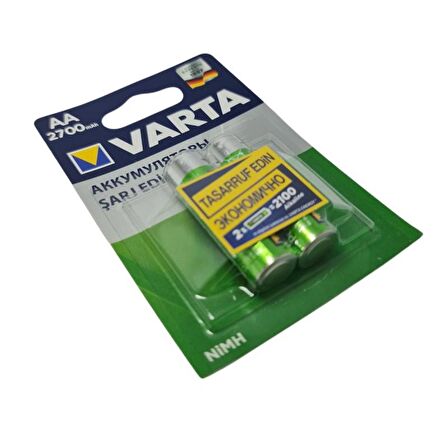 VARTA 2700mAh NiMH Şarjlı Kalem Pil AA 2li Blister