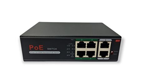 Avenir AV-H1064PLS 4 Port PoE Switch + 2 Port Uplink Gigabit