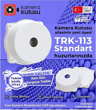 Standart Güvenlik Kamera Montaj Kutusu TRK-113 - 10Adet