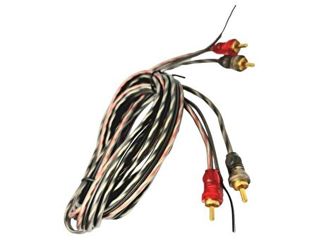 ROSE 2RCA-2RCA 5Metre Oto Amfi Kablosu Silikon