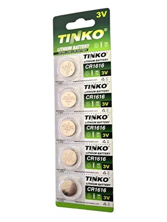 TINKO CR1616 3V Lithium Pil - 5Adet