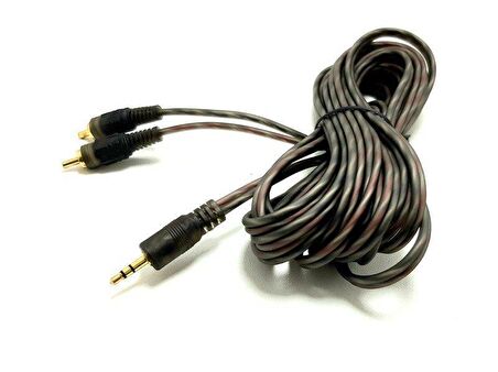 ROSE 2RCA-3.5mm 3mt Stereo Gold Aux Silikon Kablo