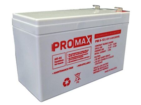 Energy Promax 12V 9Ah Akü 12Volt 9Amper