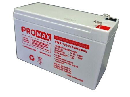 Energy Promax 12V 9Ah Akü 12Volt 9Amper