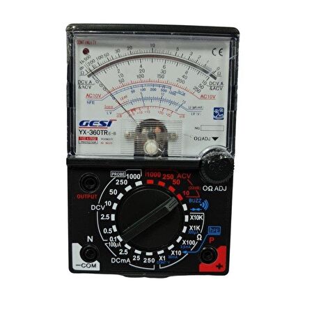 GeSi YX-360TRE-B Analog Multimetre Ölçü Aleti