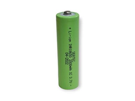 SERTEC 18650 3.7V 2000mAh 1C Lion Şarjlı Pil Başlıklı - 1Adet