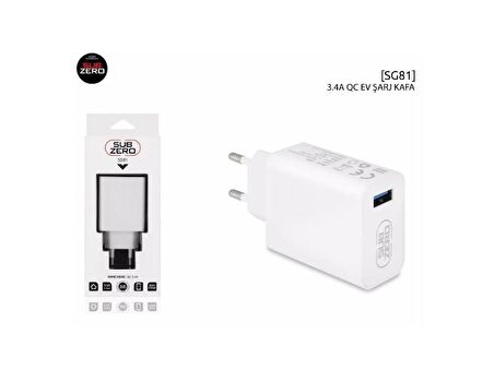 SubZero SG81 5V 3.4A USB Ev Şarj Adaptörü