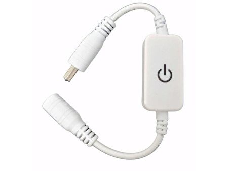 electroon 12V-24V Dokunmatik on-off Anahtar 5.5x2.5mm Beyaz