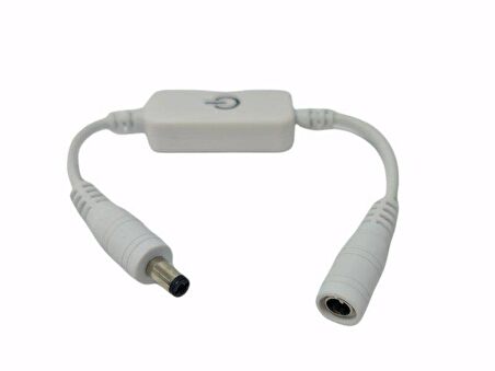 electroon 12V-24V Dokunmatik on-off Anahtar 5.5x2.5mm Beyaz