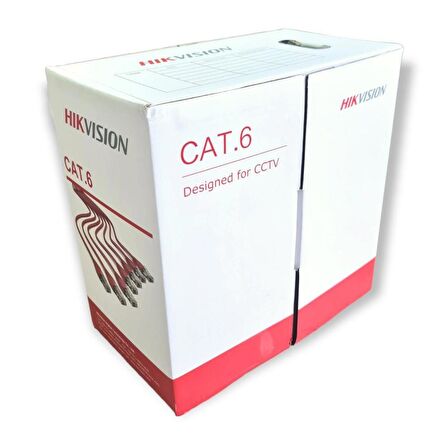 Hikvision DS-1LN6U-G UTP CAT6 Bakır Network Kablosu 23AWG 305mt Gri