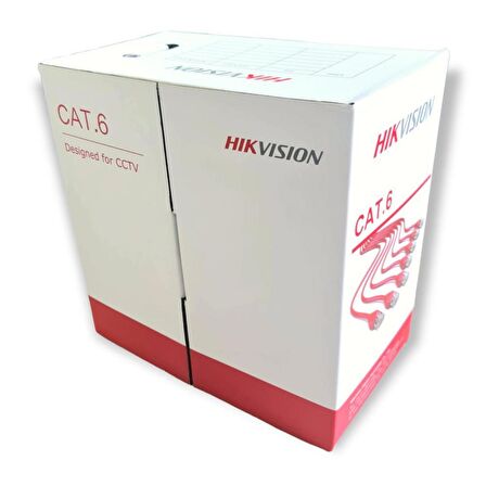 Hikvision DS-1LN6U-G UTP CAT6 Bakır Network Kablosu 23AWG 305mt Gri