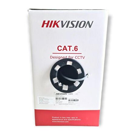 Hikvision DS-1LN6U-G UTP CAT6 Bakır Network Kablosu 23AWG 305mt Gri