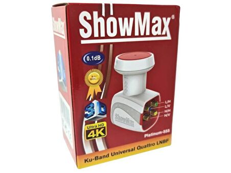 Showmax 0.1dB Quattro Santral LNB Full HD 4K