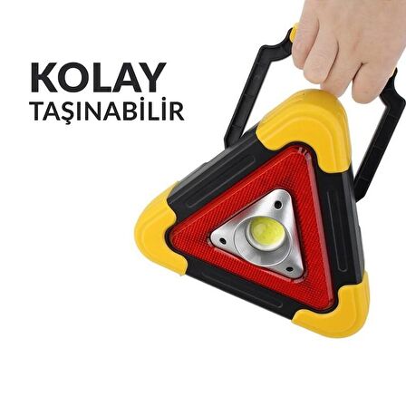 electroon HB-6609 Solar Şarjlı Çok Fonksiyonlu Led Işıklı Mini Reflektör