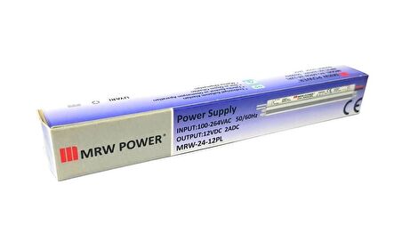 Mervesan 12V 2A Metal Kasa Slim ince Adaptör MRW-24-12PL