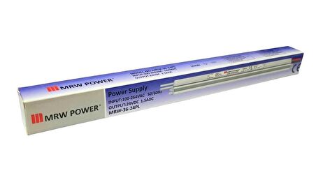 Mervesan 24V 1.5A Metal Kasa Slim ince Adaptör MRW-36-24PL