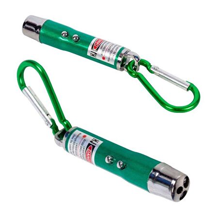 Powermaster 3in1 Kırmızı Laser Point Para Kontrol ve El Fener