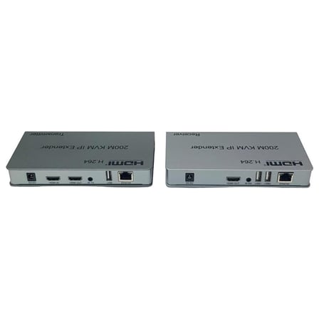 TAPLİN Full Hd 60Hz HDMI Kvm Ip Extender 200 Metre CAT5E/6 HDMI Menzil Genişletici Uzatıcı - THK-200