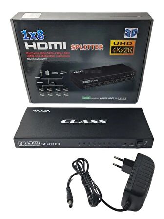 CLASS 4K2K 1x8 HDMI Splitter Full HD 1080P 3D Uyumlu