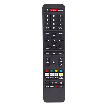 Strong Android Sub-Cursor-Netflix-Youtube Tuşlu Smart  Led Tv Kumandası
