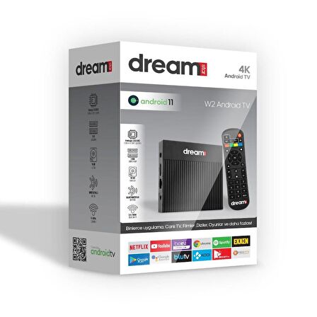 Dreamstar W2 4K Android Tv Box 2gb Ram 16GB Hafıza Android 11