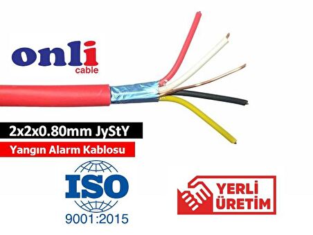 Onli 2x2x0.80mm JyStY Yangın Alarm Kablosu 250mt