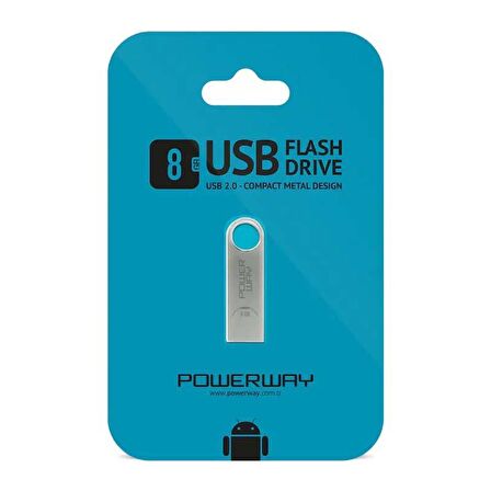 Powerway 8Gb Metal Usb 2.0 Flash Bellek