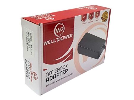 WellPower 19V 3.42A Notebook Şarj Adaptör 5.5x2.5mm Jak Fişli