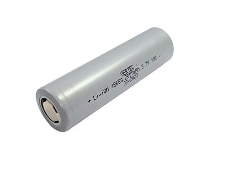 SERTEC 18650 3.7V 2500mAh 10C Lion Şarjlı Pil Başlıksız 1Adet