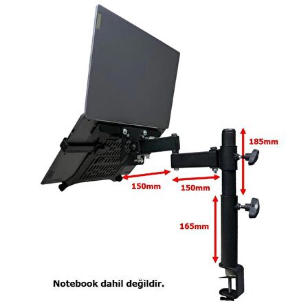 electroon NB-M100 Hareketli Teleskopik Notebook Masa Askı Aparatı