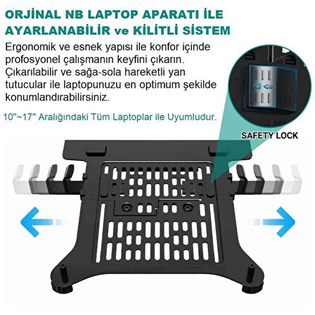 North Bayou FP-2 Vesa Montajlı Universal Notebook  Aparatı