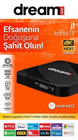 Dreamstar i1 Android Tv Box 2gb Ram 16GB Hafıza Android 12