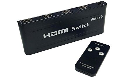 FULLY 3 Port 3x1 HDMI Switch Kumandalı Adaptörlü