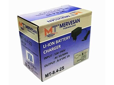 Mervesan 8.4Volt 2S 1Amper Li-ion Batarya Şarj Cihazı