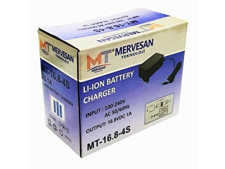 Mervesan 16.8Volt 4S 1Amper Li-ion Batarya Şarj Cihazı