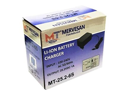 Mervesan 25.2Volt 6S 1Amper Li-ion Batarya Şarj Cihazı