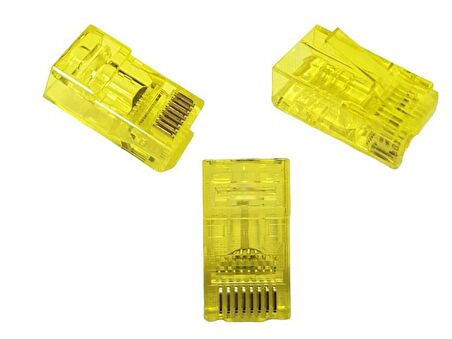 TRKLink EZ RJ45 CAT6 Konnektör Sarı 100Adet