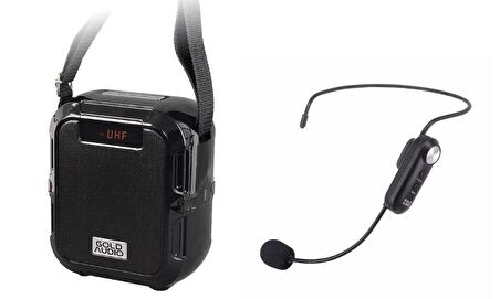 GoldAudio GR-18 Kablosuz Headset Kafa Mikrofonlu Taşınabilir Bluetooth Hoparlör