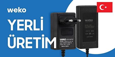 Weko 12Volt 3Amper 36Watt 5.5x2.5 Uçlu Plastik Kasa Priz Tip Adaptör