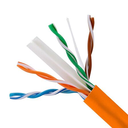 Onli 500Mt 23AWG UTP CAT6 Network Kablosu Turuncu Yerli Üretim